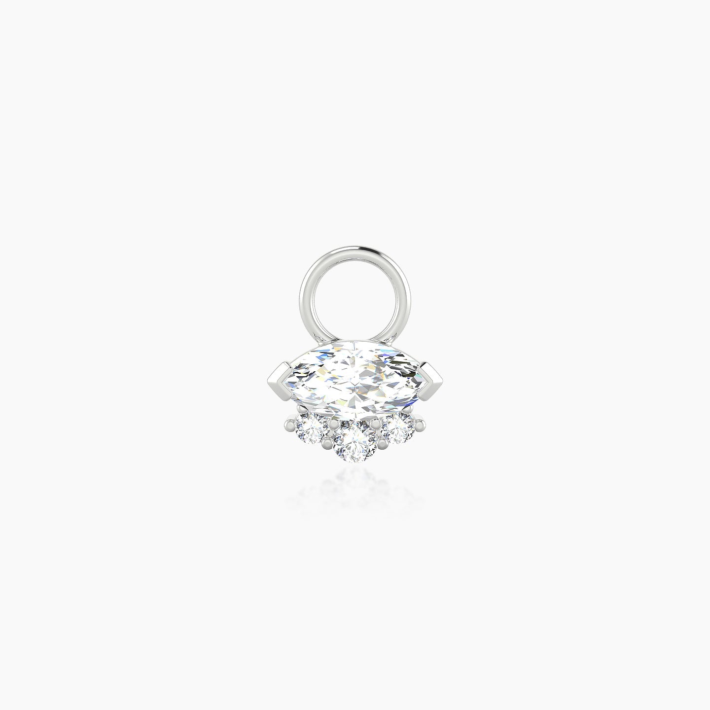 Danu | 18k White Gold 7 mm Diamond Charm