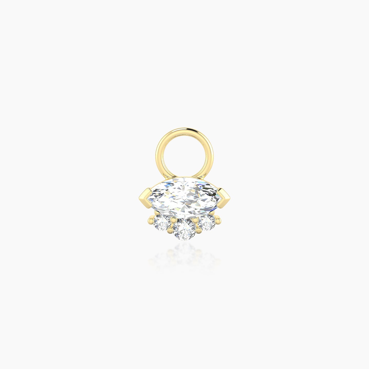 Danu | 18k Yellow Gold 7 mm Diamond Charm