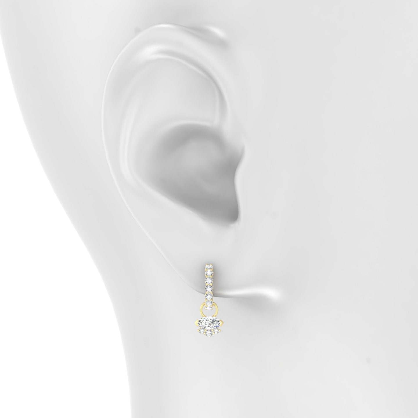 Danu | 18k Yellow Gold 7 mm Diamond Charm