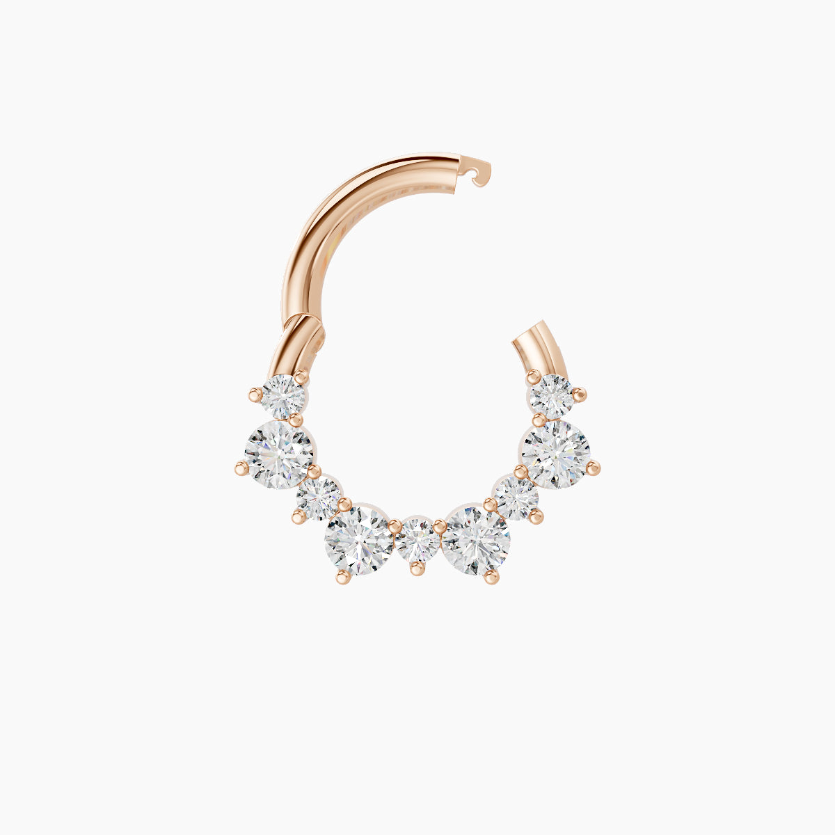 Daphne | 18k Rose Gold 6.5 mm Diamond Daith Piercing
