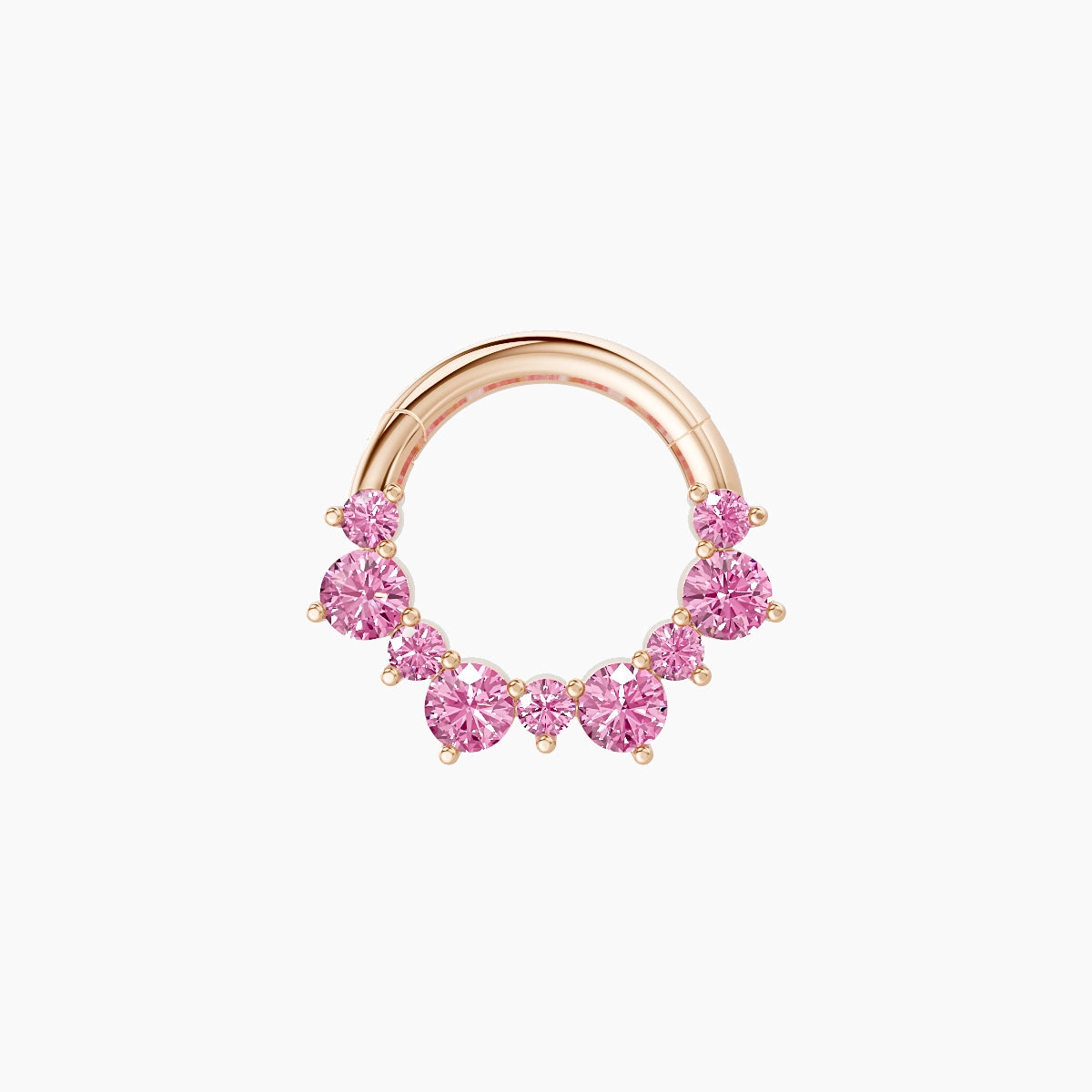 Daphne | 18k Rose Gold 6.5 mm Pink Sapphire Daith Piercing