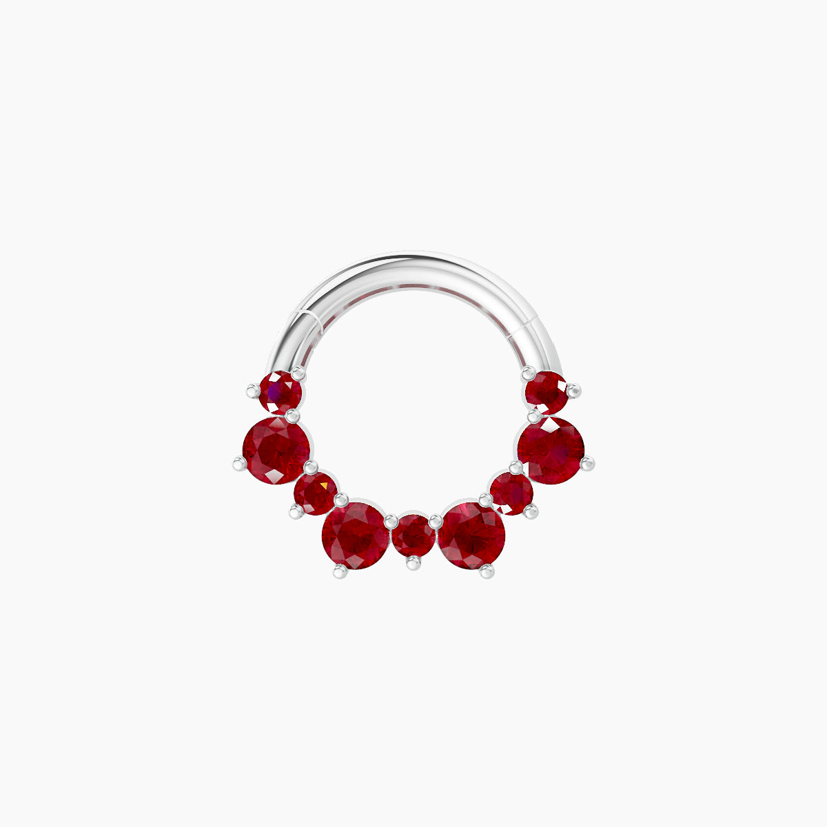 Daphne | 18k White Gold 6.5 mm Ruby Daith Piercing