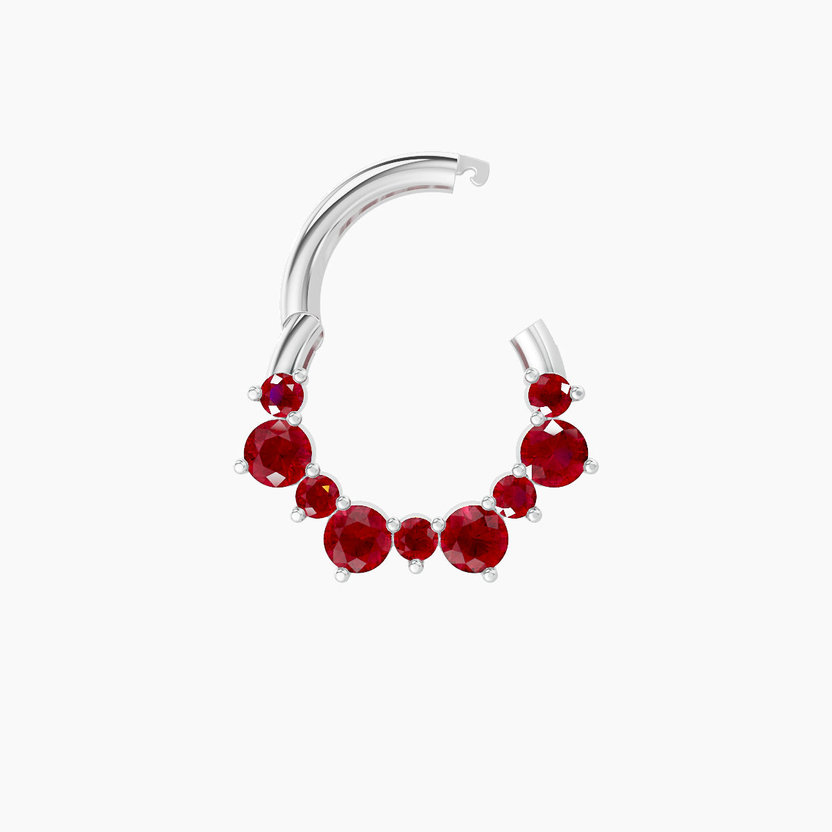 Daphne | 18k White Gold 6.5 mm Ruby Daith Piercing
