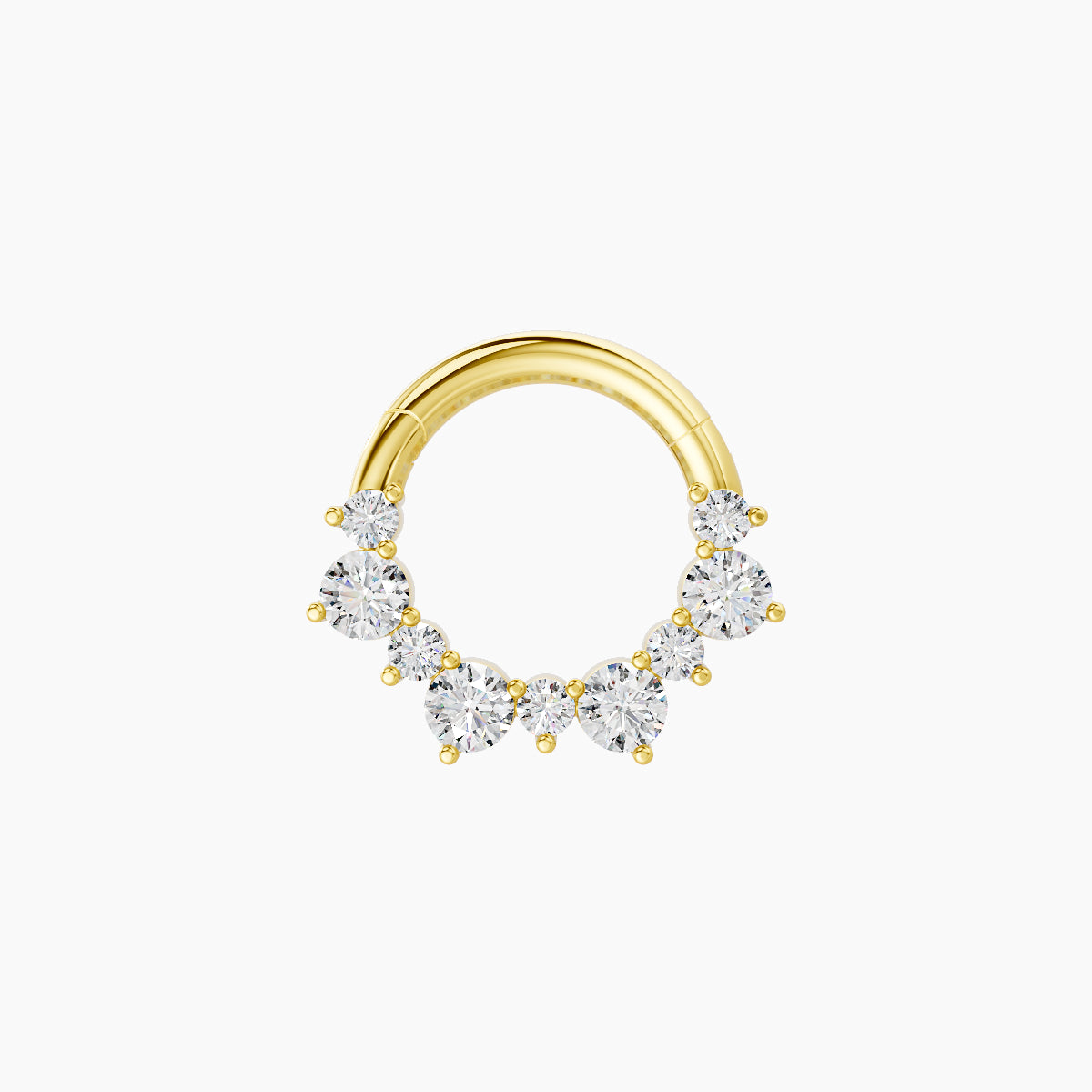 Daphne | 18k Yellow Gold 6.5 mm Diamond Daith Piercing