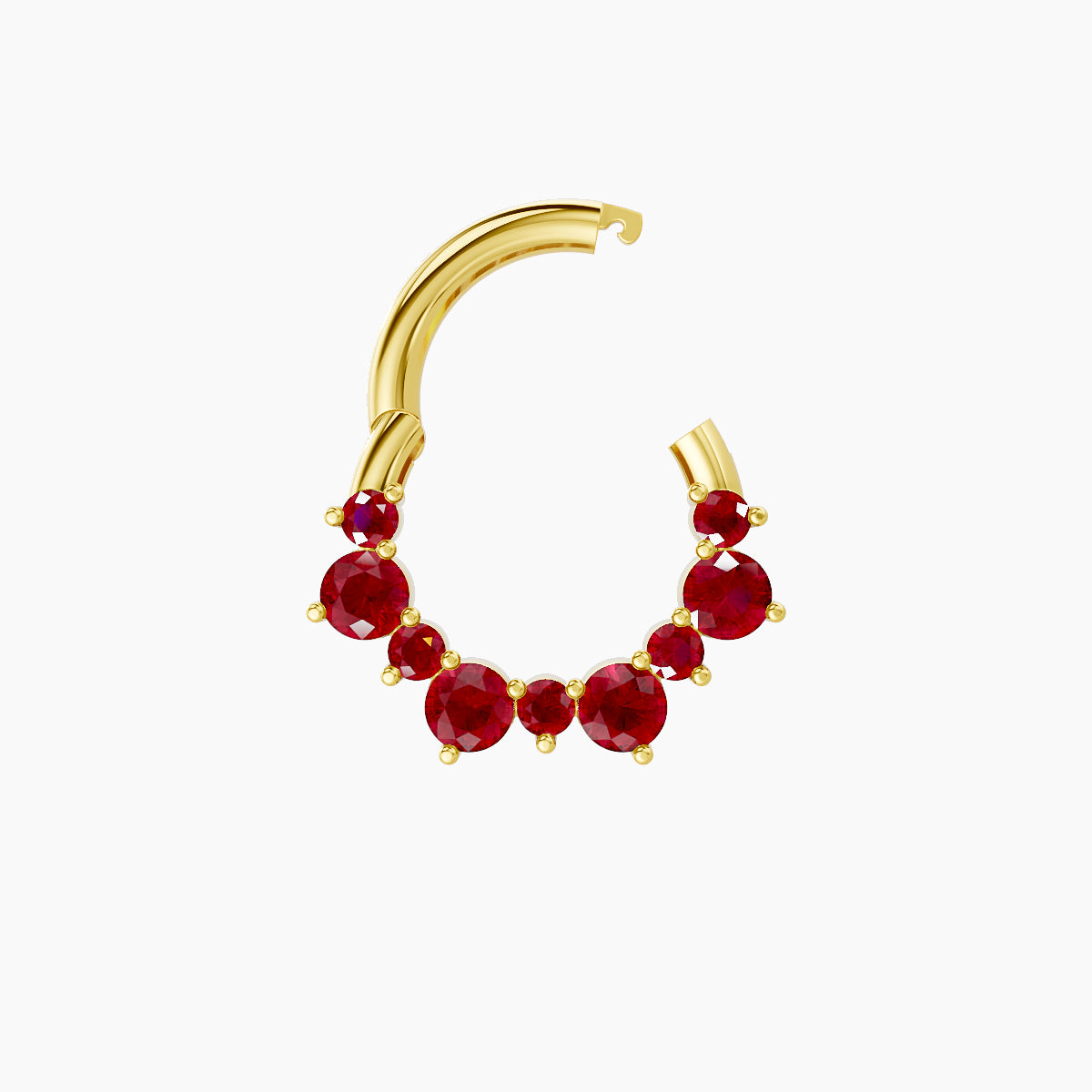 Daphne | 18k Yellow Gold 6.5 mm Ruby Daith Piercing