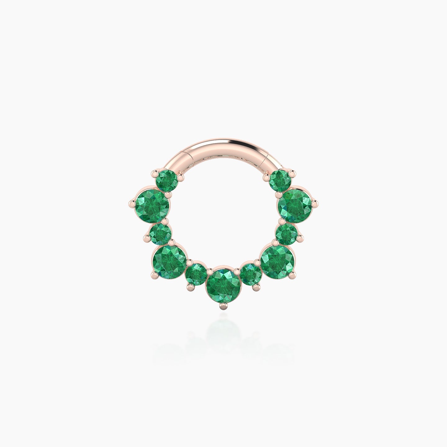 Daphne | 18k Rose Gold 6.5 mm Emerald Daith Piercing