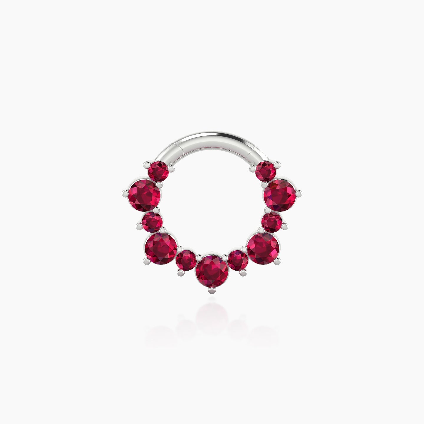 Daphne | 18k White Gold 6.5 mm Ruby Daith Piercing