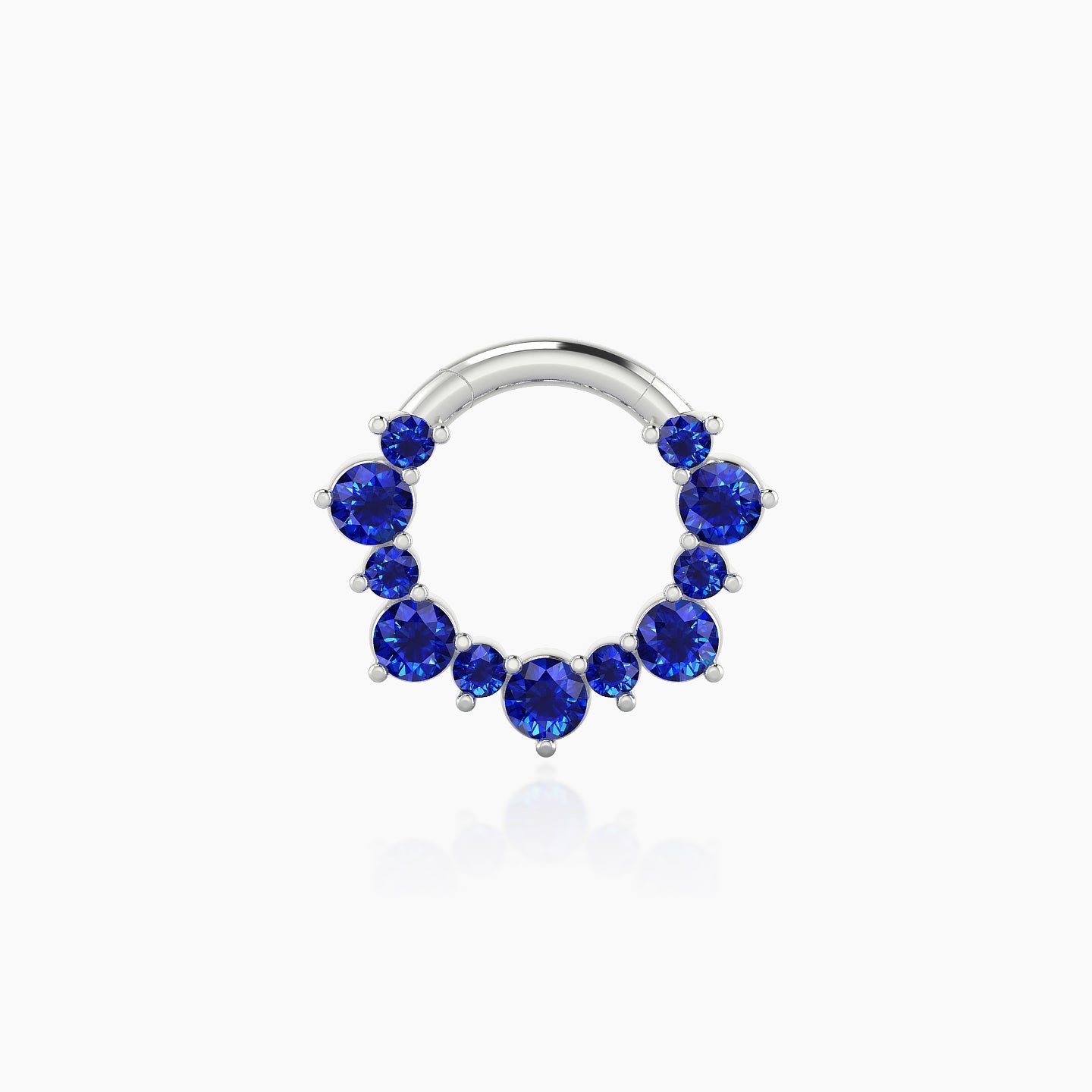 Daphne | 18k White Gold 6.5 mm Sapphire Daith Piercing