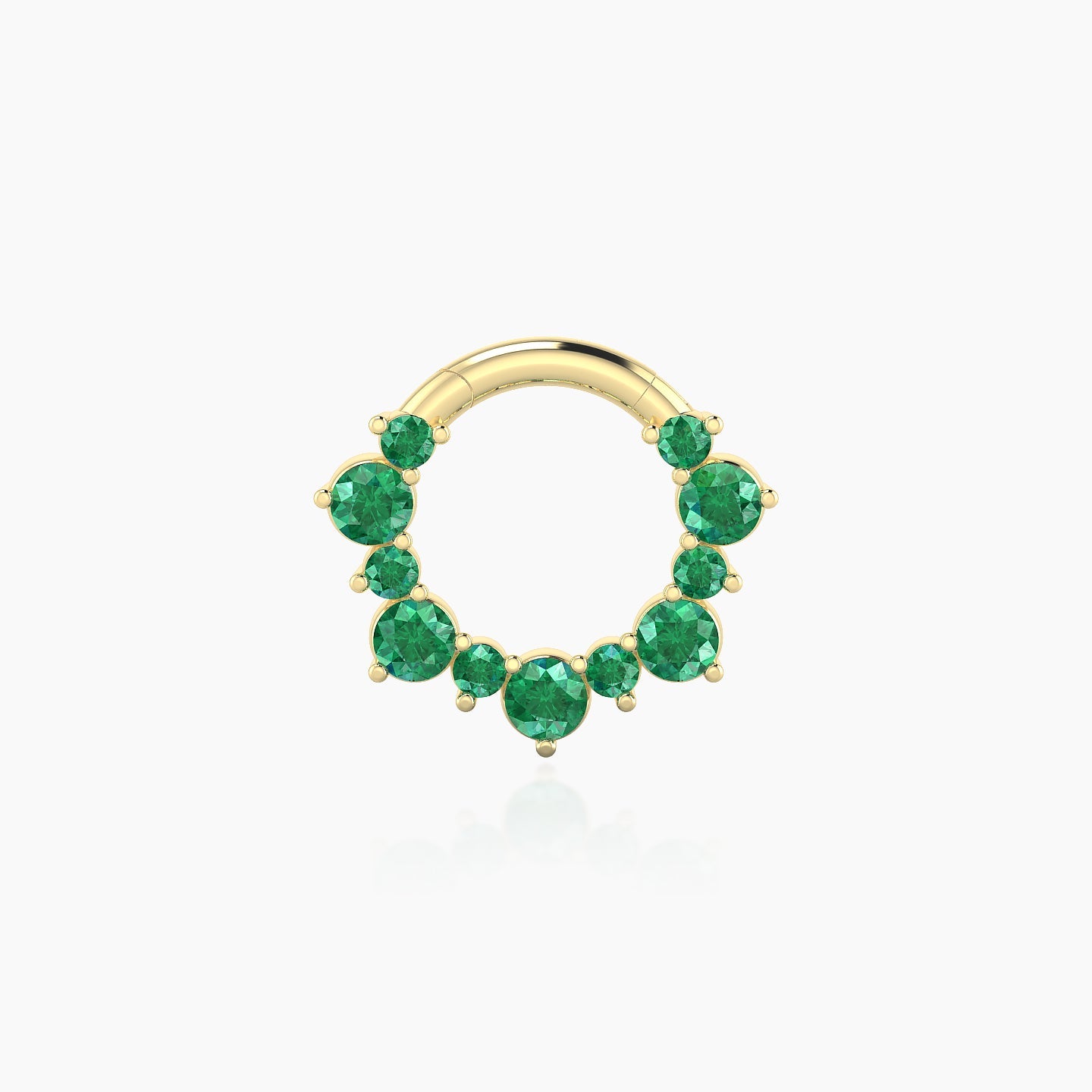 Daphne | 18k Yellow Gold 6.5 mm Emerald Daith Piercing