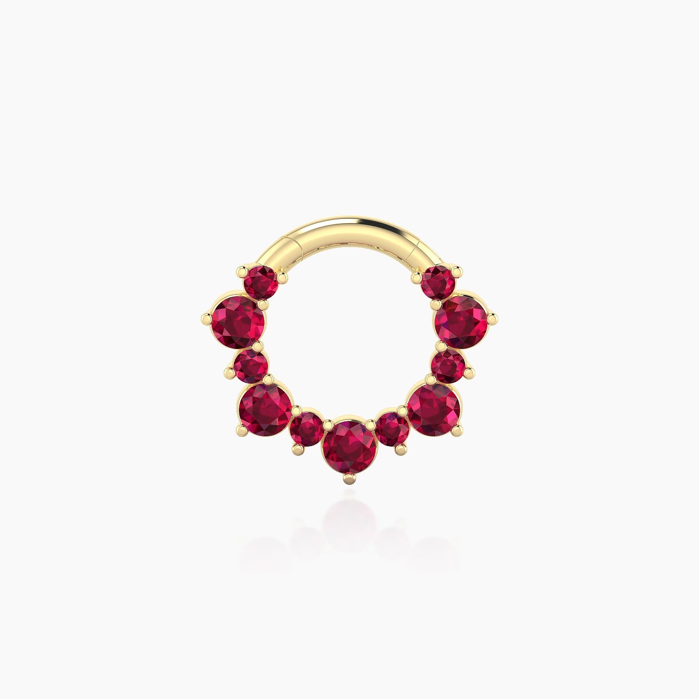 Daphne | 18k Yellow Gold 6.5 mm Ruby Daith Piercing