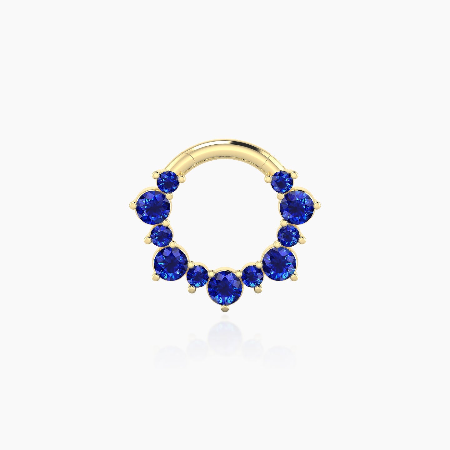 Daphne | 18k Yellow Gold 6.5 mm Sapphire Daith Piercing