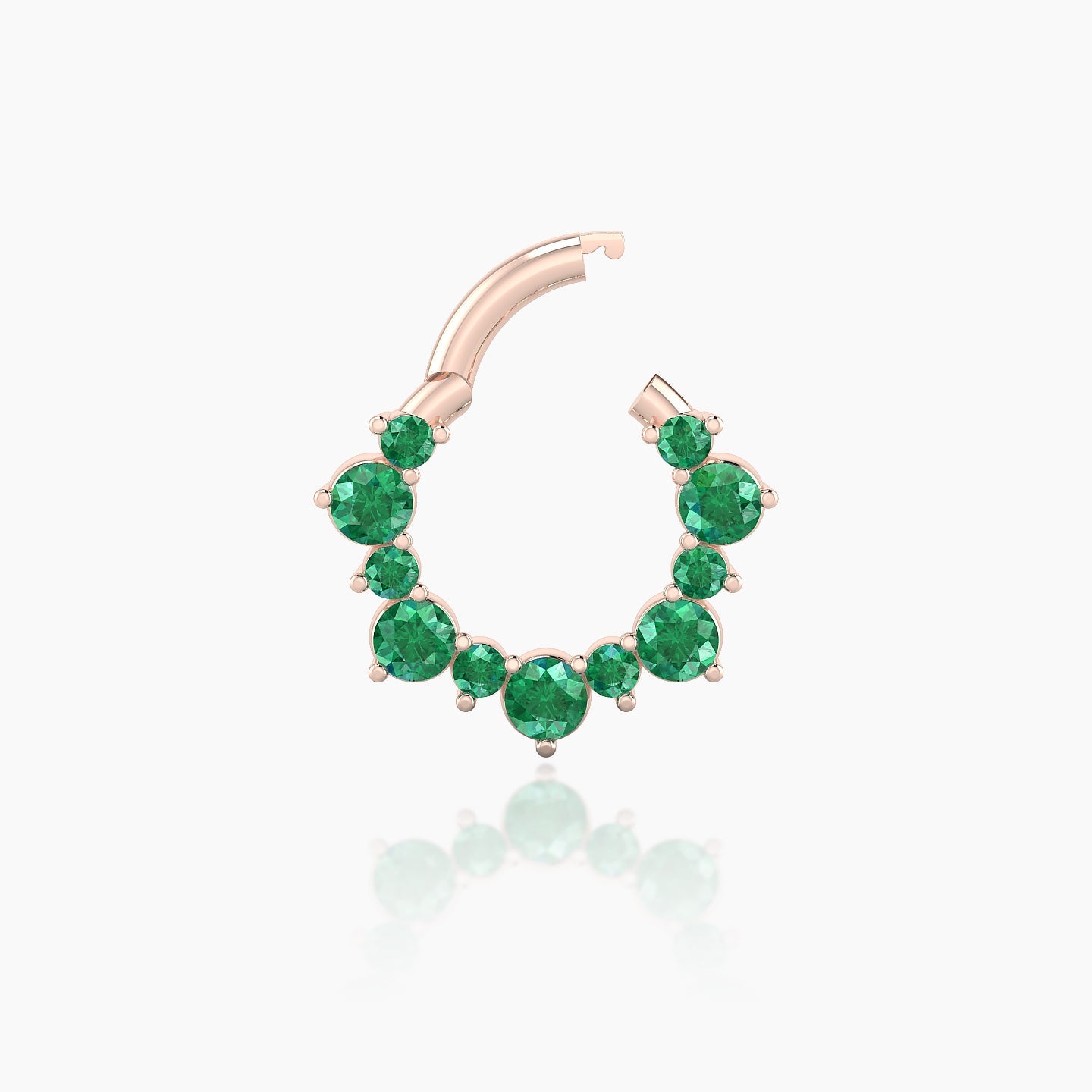 Daphne | 18k Rose Gold 6.5 mm Emerald Daith Piercing