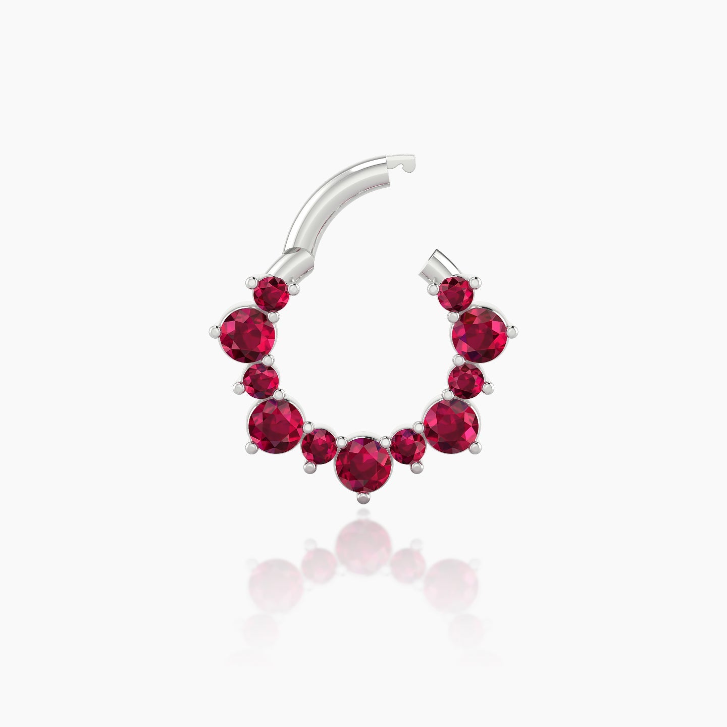 Daphne | 18k White Gold 6.5 mm Ruby Daith Piercing