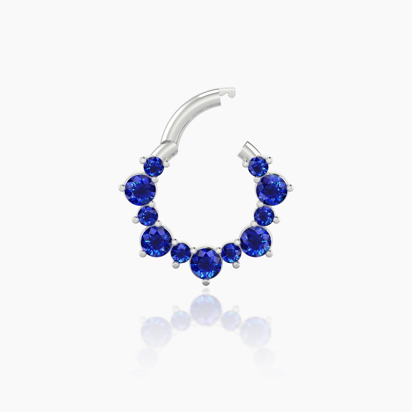 Daphne | 18k White Gold 6.5 mm Sapphire Daith Piercing