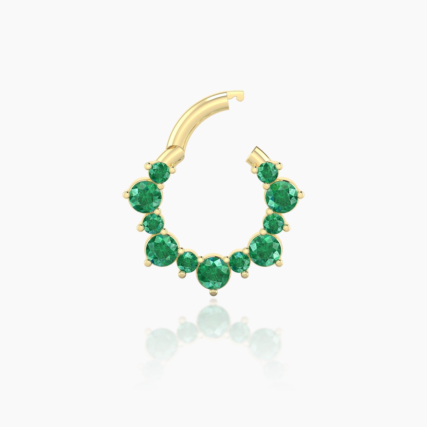 Daphne | 18k Yellow Gold 6.5 mm Emerald Daith Piercing