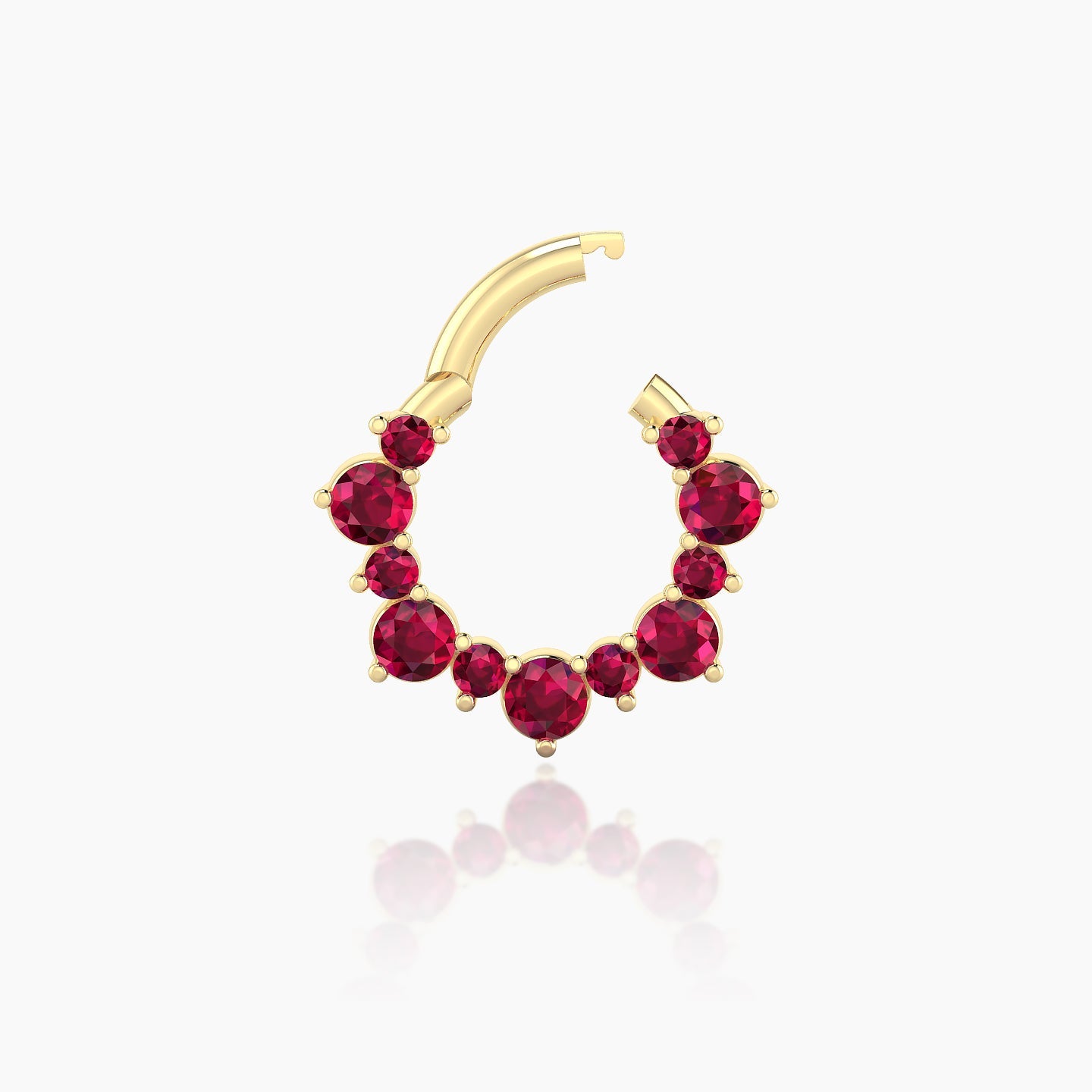 Daphne | 18k Yellow Gold 6.5 mm Ruby Daith Piercing