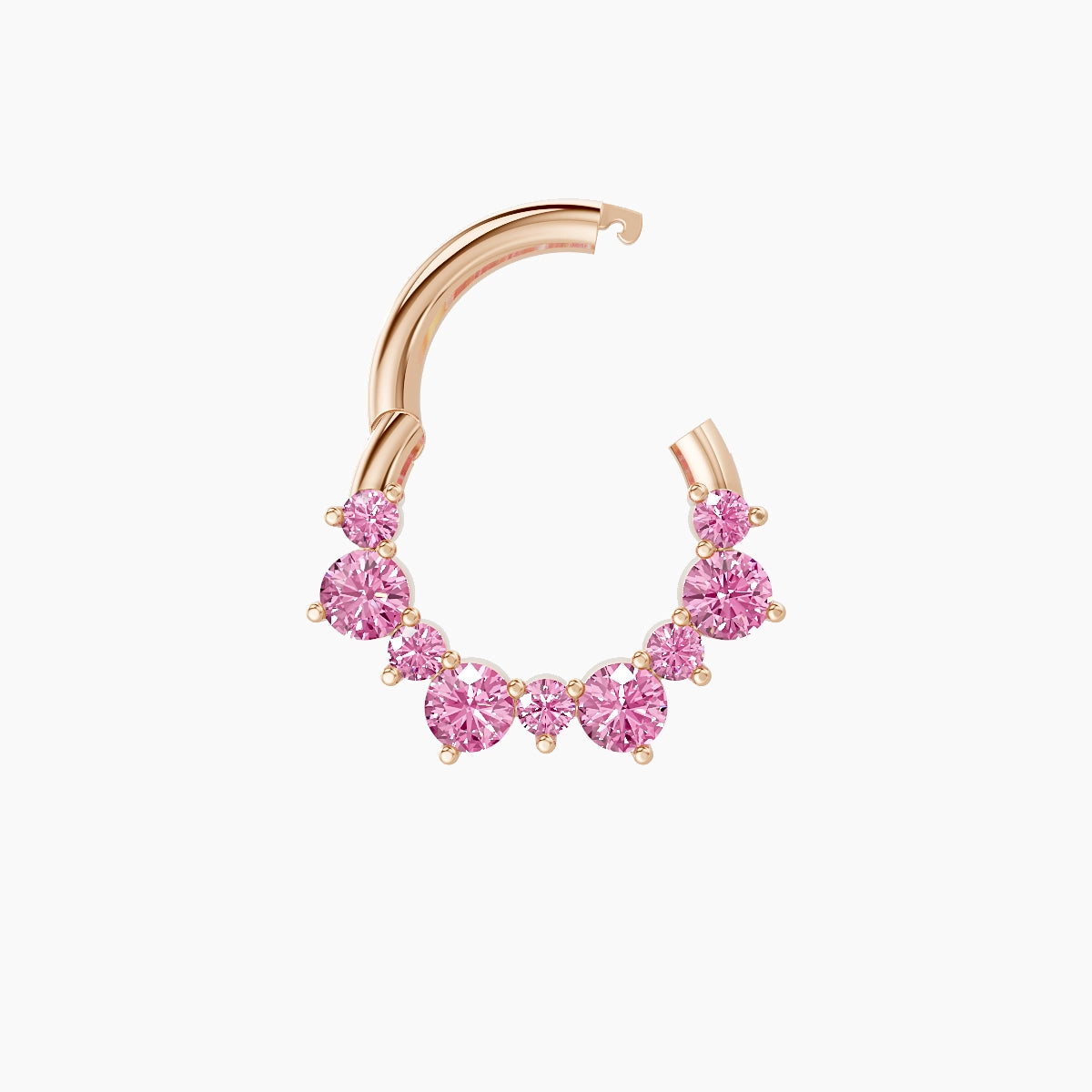 Daphne | 18k Rose Gold 6.5 mm Pink Sapphire Septum Piercing