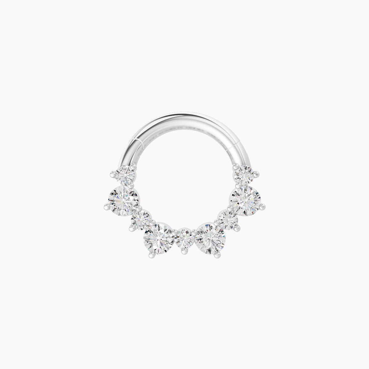 Daphne | 18k White Gold 6.5 mm Diamond Septum Piercing