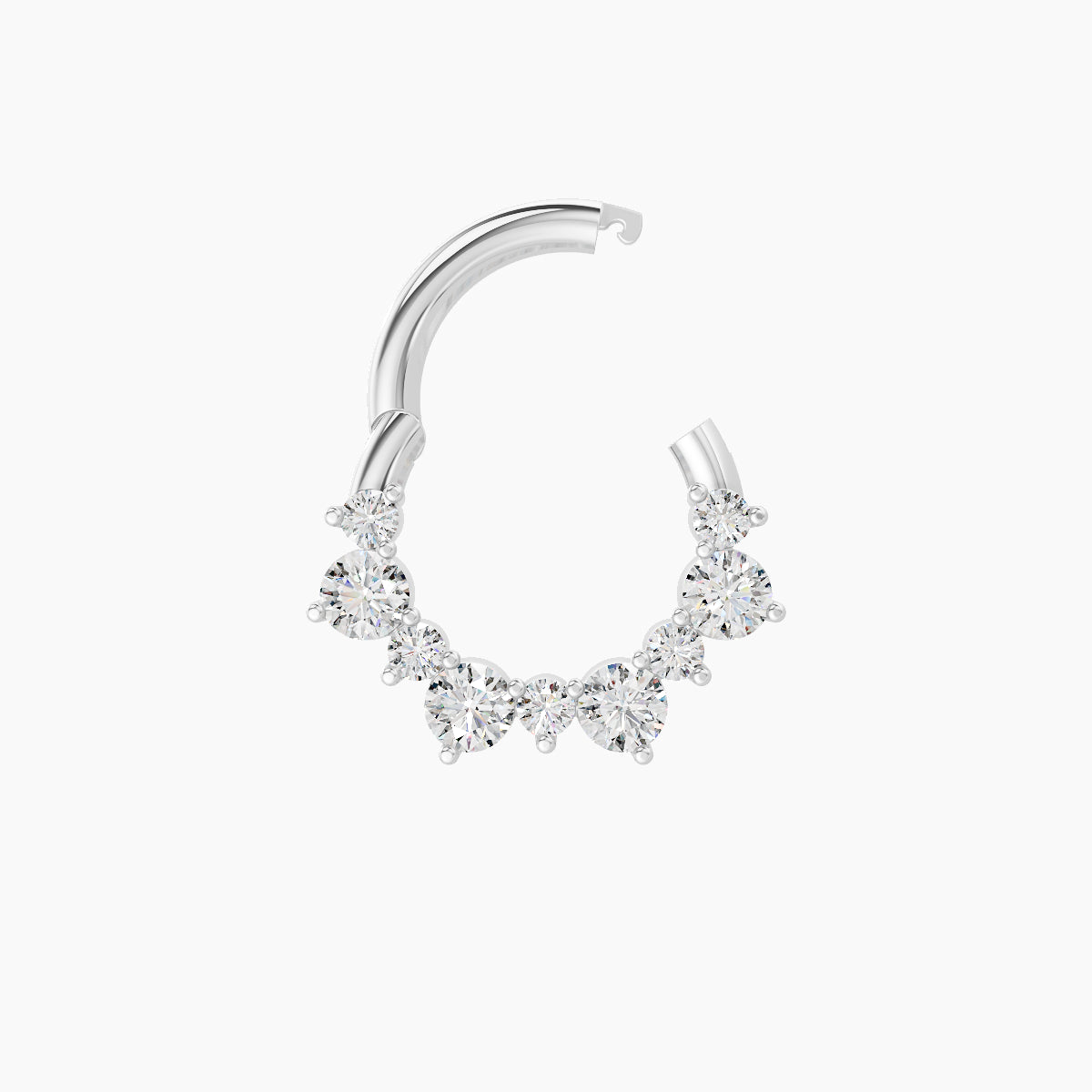 Daphne | 18k White Gold 6.5 mm Diamond Septum Piercing