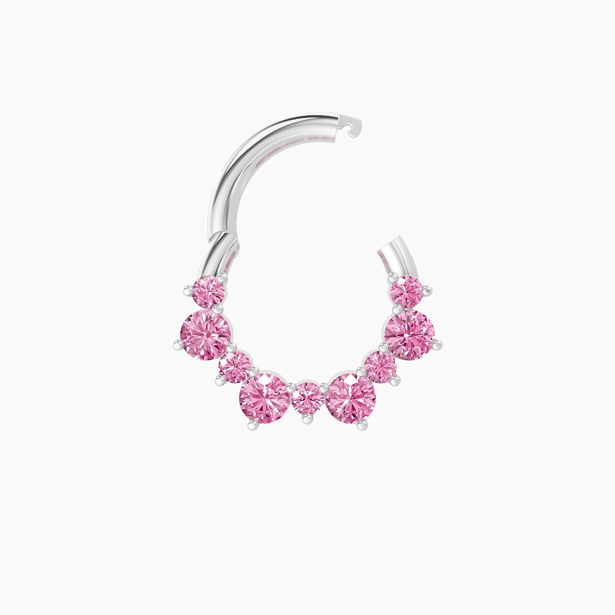 Daphne | 18k White Gold 6.5 mm Pink Sapphire Septum Piercing