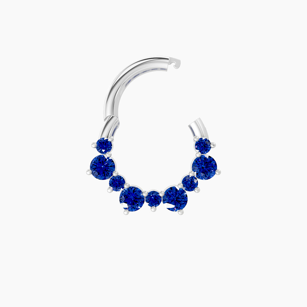 Daphne | 18k White Gold 6.5 mm Sapphire Septum Piercing