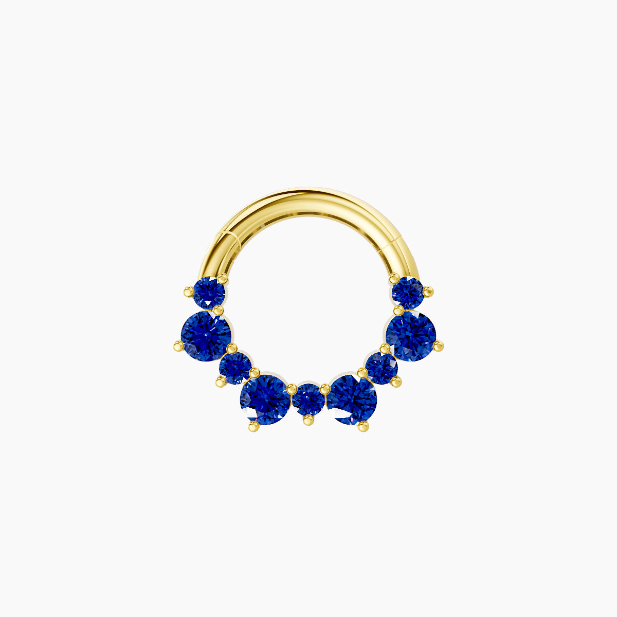 Daphne | 18k Yellow Gold 6.5 mm Sapphire Septum Piercing