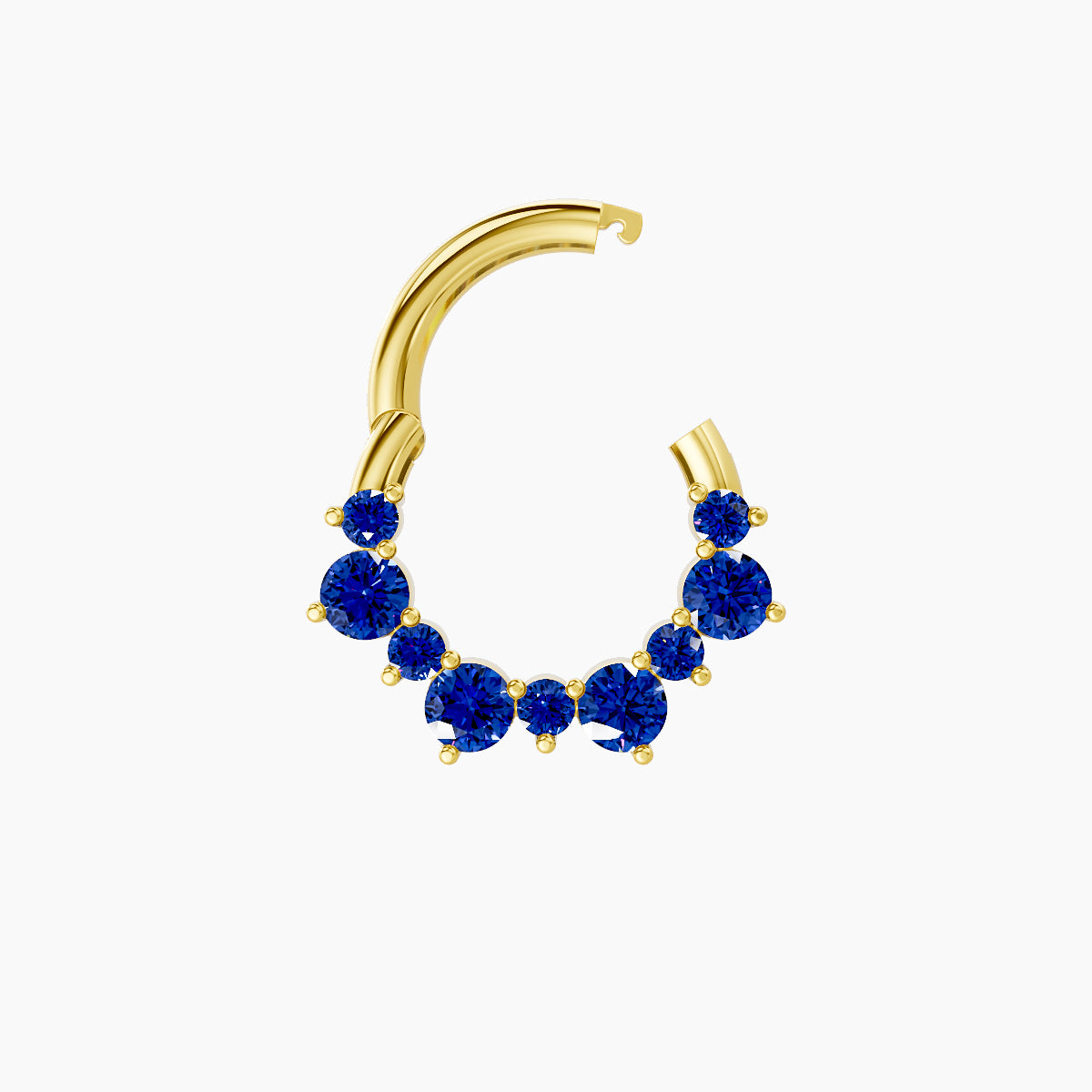 Daphne | 18k Yellow Gold 6.5 mm Sapphire Septum Piercing