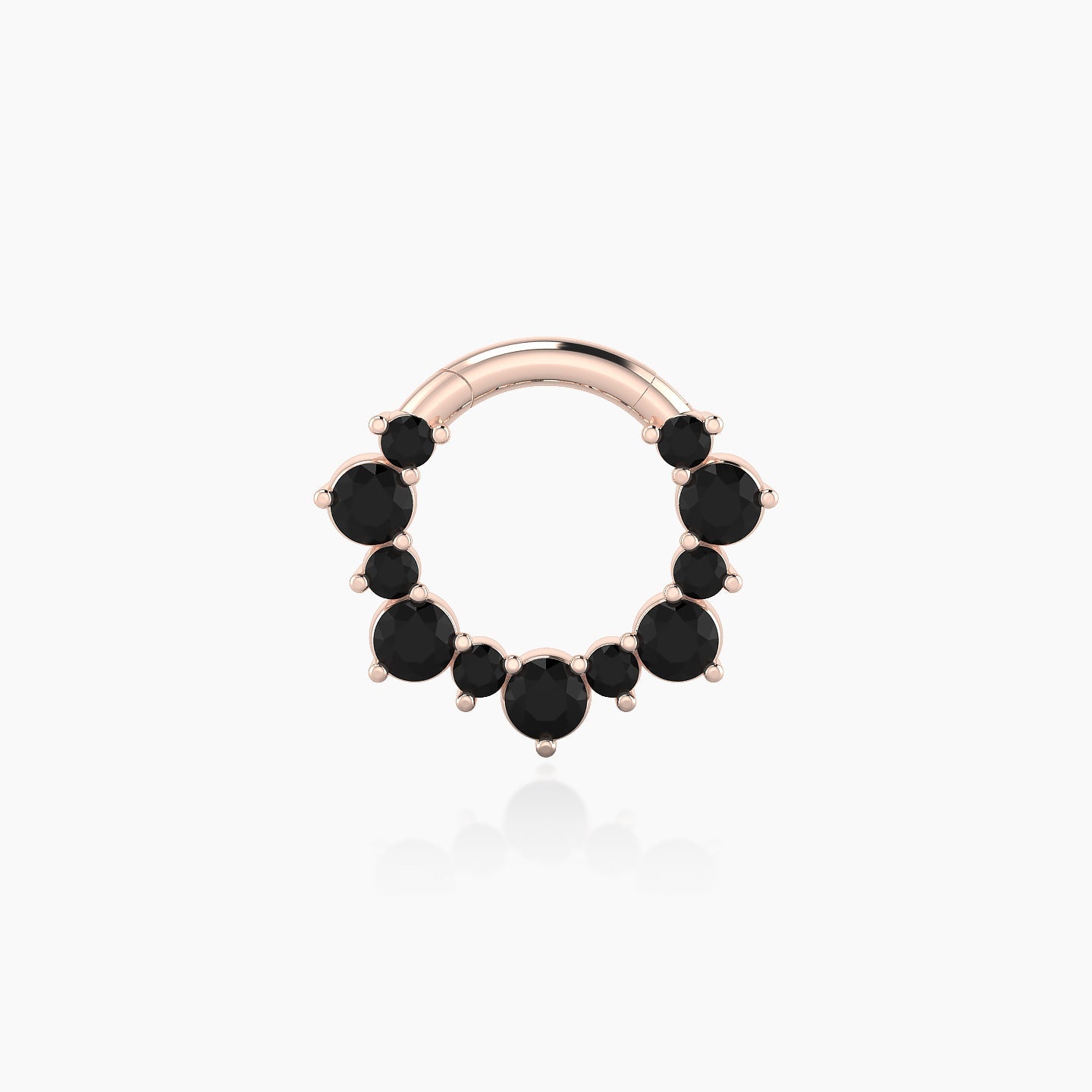 Daphne | 18k Rose Gold 6.5 mm Black Diamond Septum Piercing