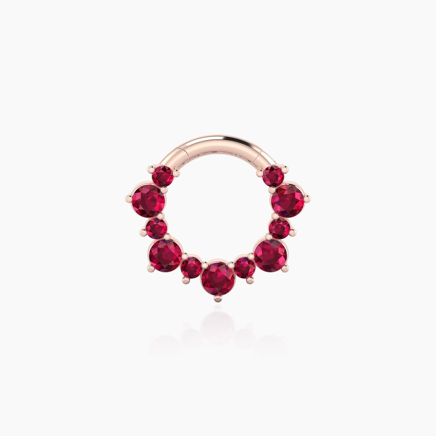 Daphne | 18k Rose Gold 6.5 mm Ruby Septum Piercing