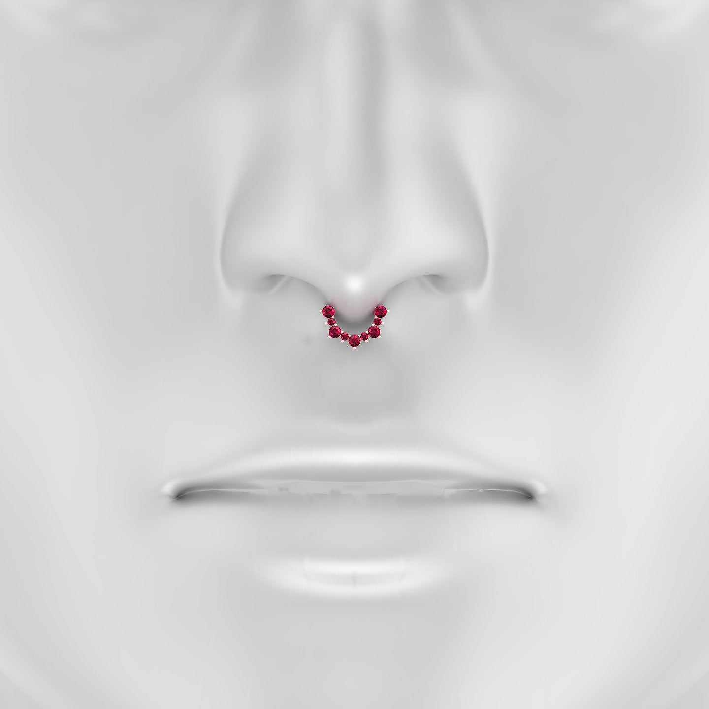 Daphne | 18k Rose Gold 6.5 mm Ruby Septum Piercing