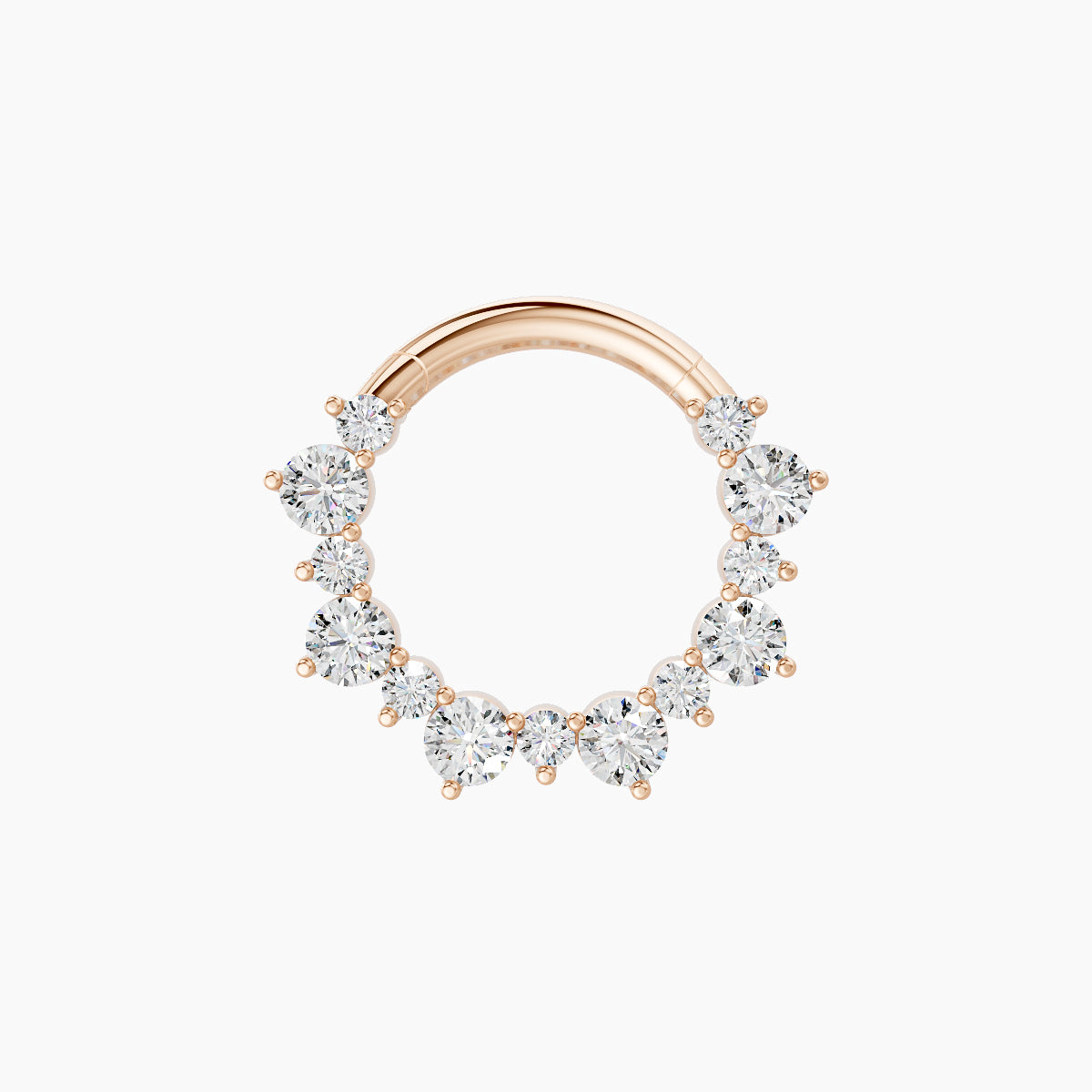 Daphne | 18k Rose Gold 8 mm Diamond Daith Piercing