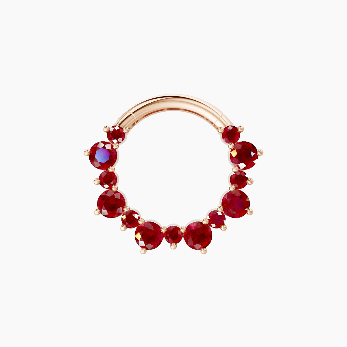 Daphne | 18k Rose Gold 8 mm Ruby Daith Piercing
