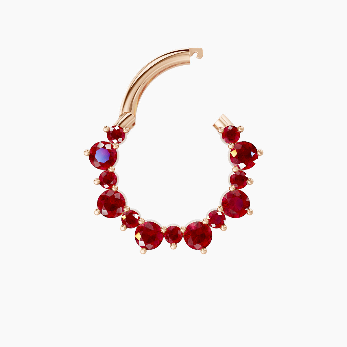 Daphne | 18k Rose Gold 8 mm Ruby Daith Piercing
