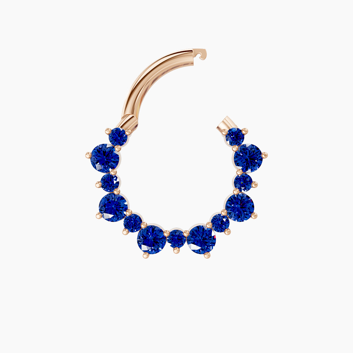 Daphne | 18k Rose Gold 8 mm Sapphire Daith Piercing