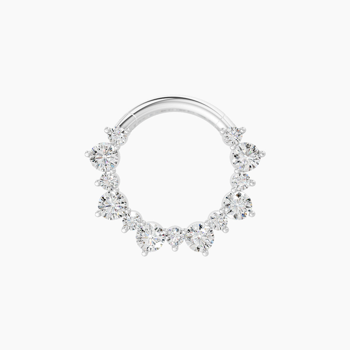 Daphne | 18k White Gold 8 mm Diamond Daith Piercing