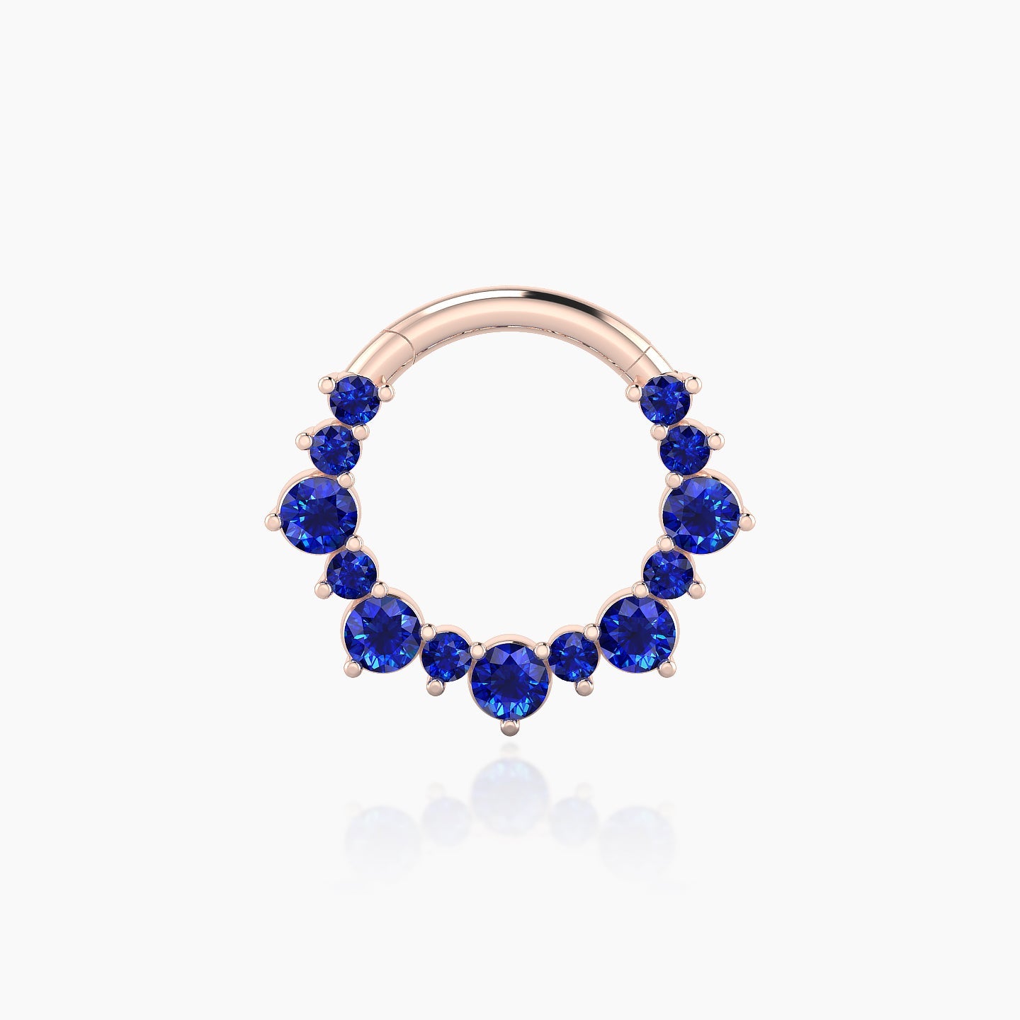 Daphne | 18k Rose Gold 8 mm Sapphire Daith Piercing