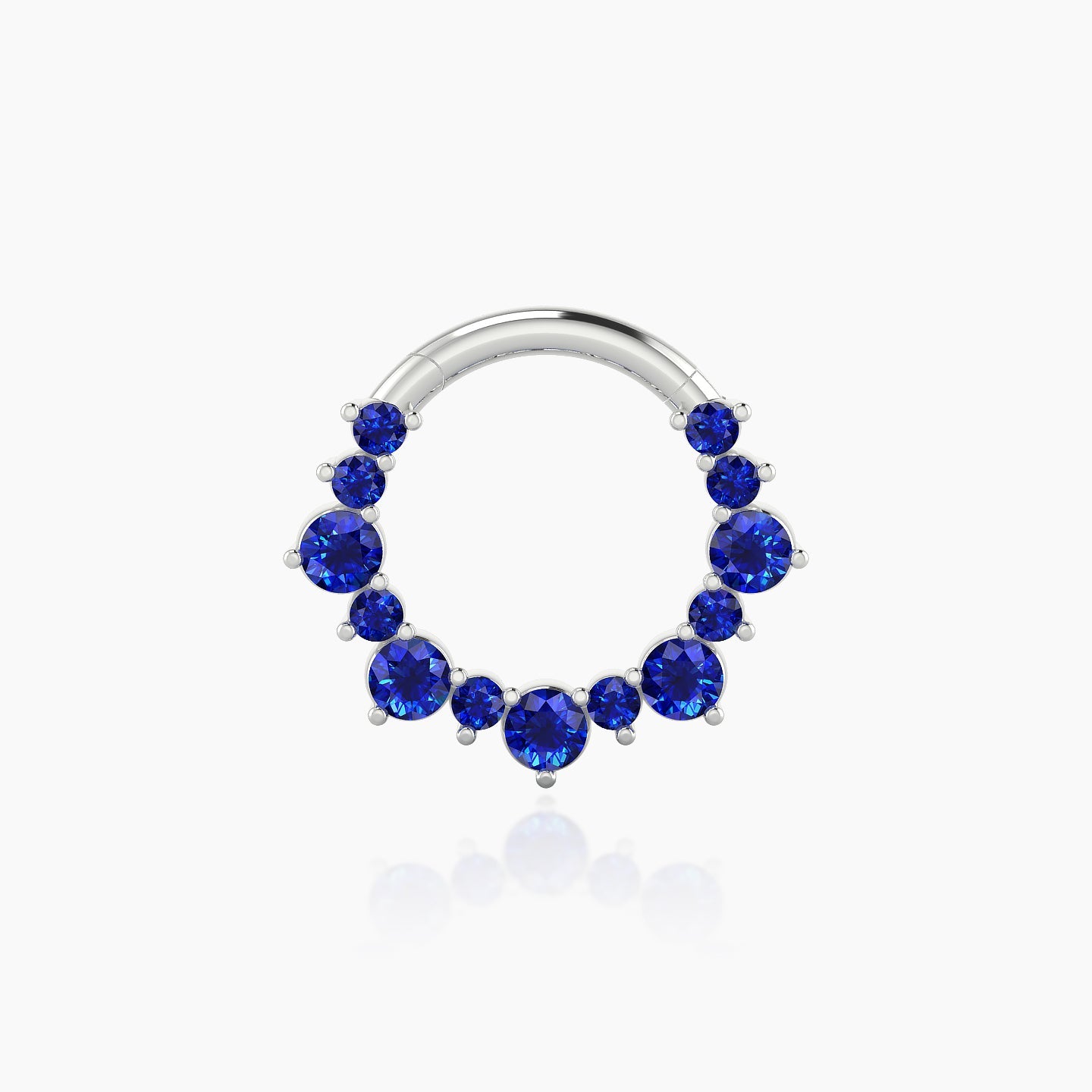 Daphne | 18k White Gold 8 mm Sapphire Daith Piercing