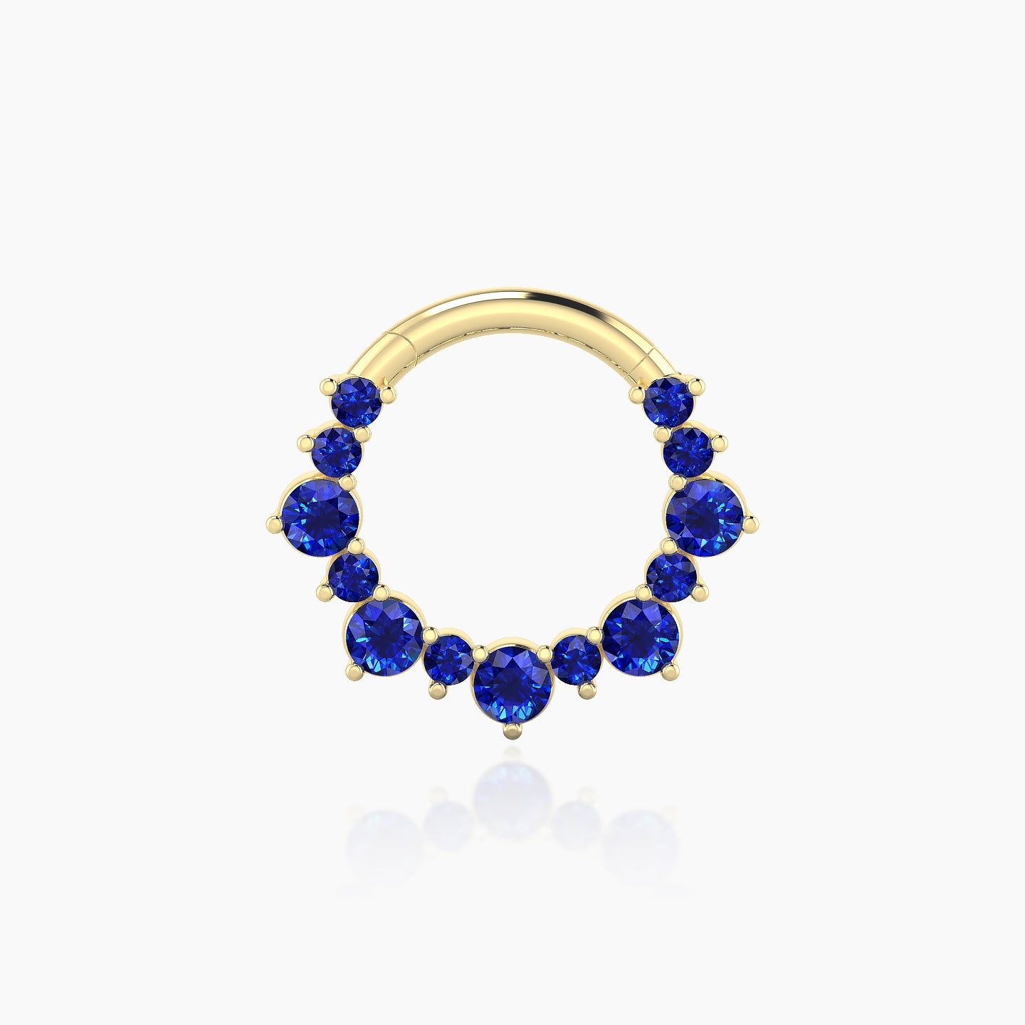 Daphne | 18k Yellow Gold 8 mm Sapphire Daith Piercing