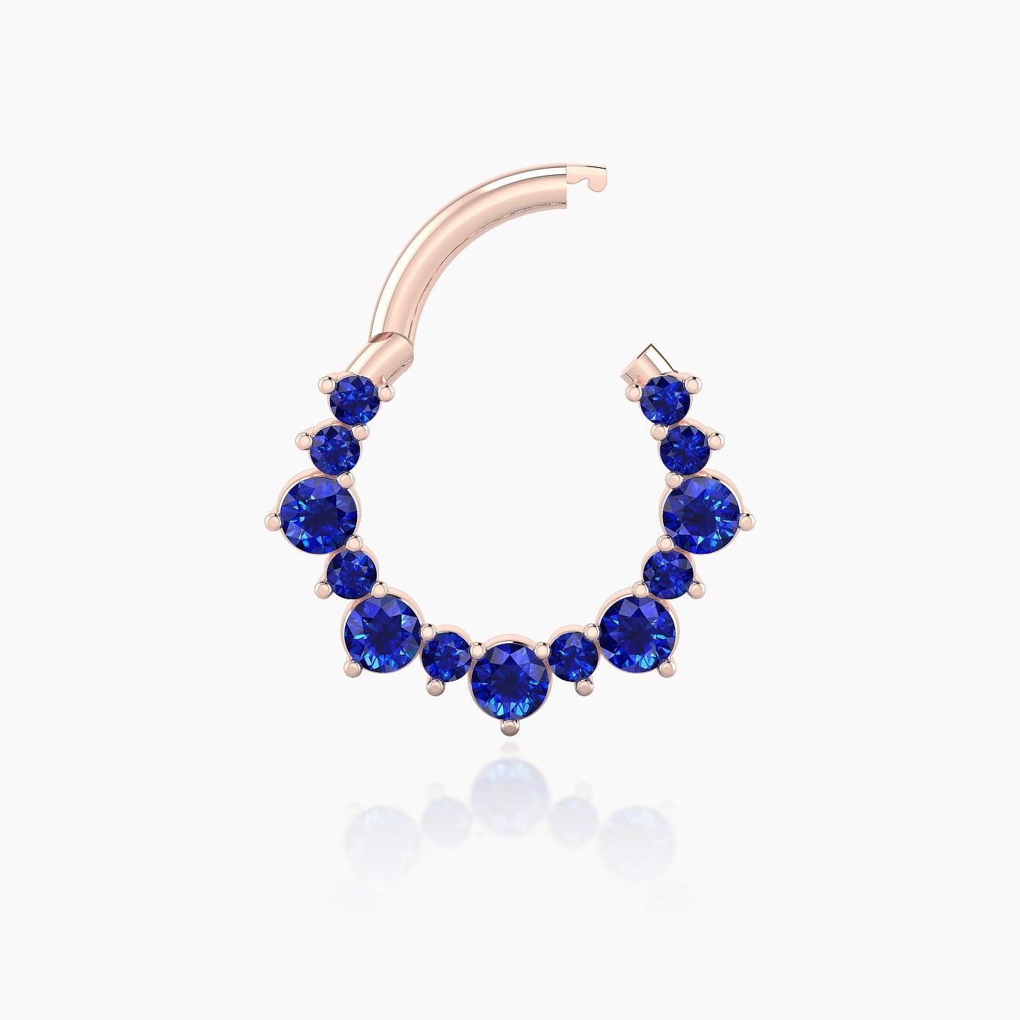 Daphne | 18k Rose Gold 8 mm Sapphire Daith Piercing