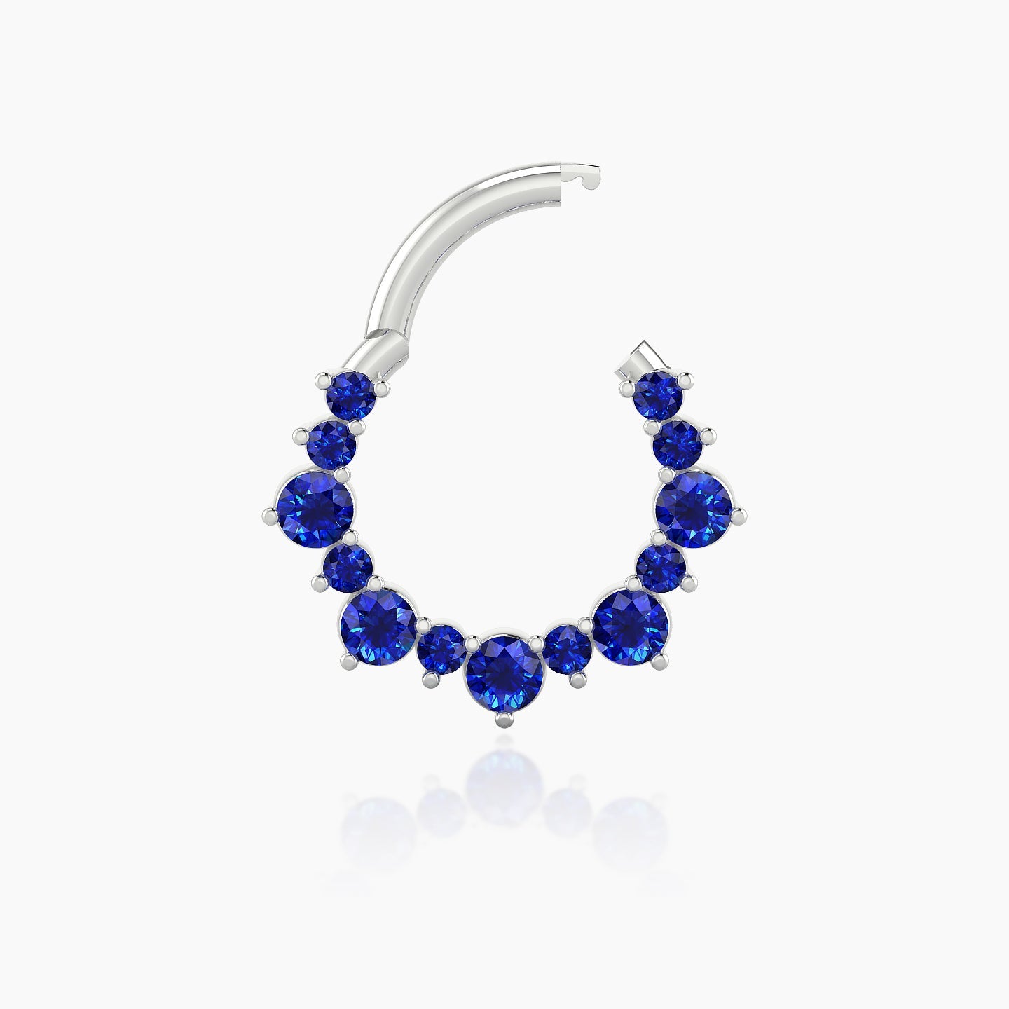 Daphne | 18k White Gold 8 mm Sapphire Daith Piercing