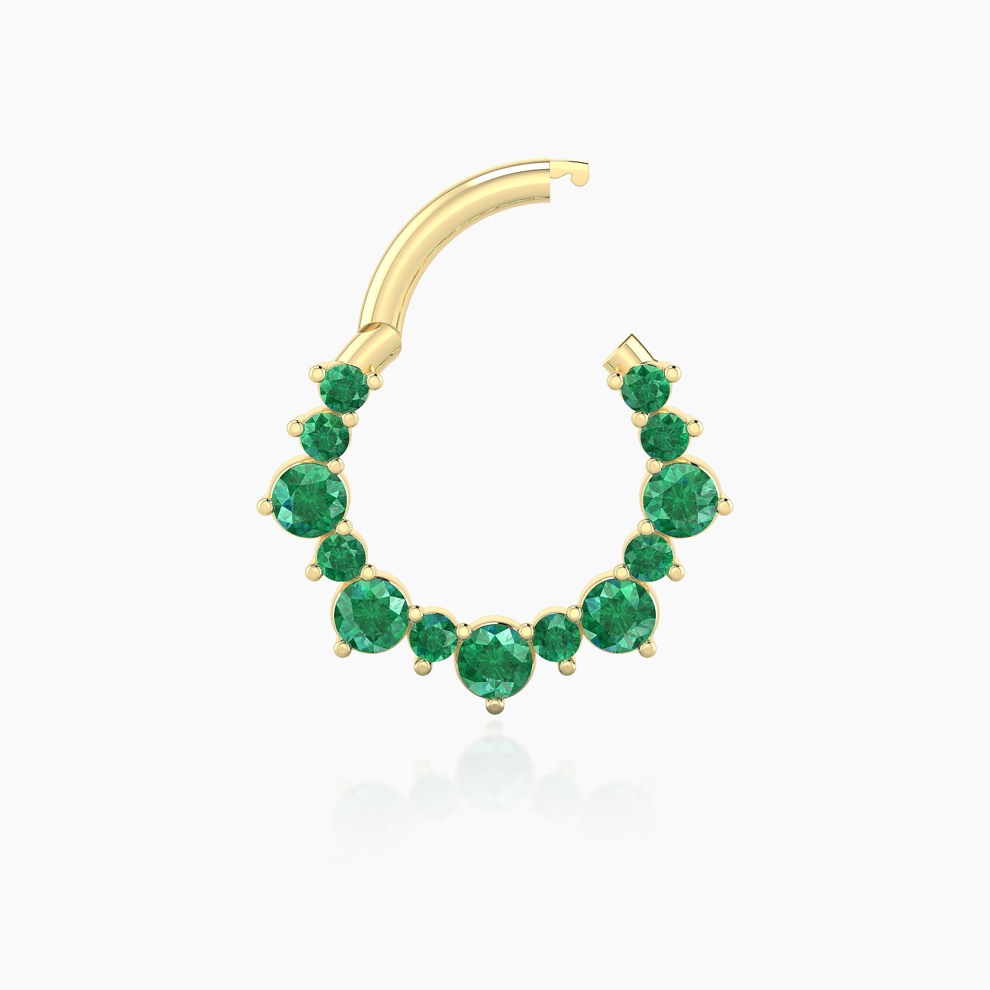 Daphne | 18k Yellow Gold 8 mm Emerald Daith Piercing