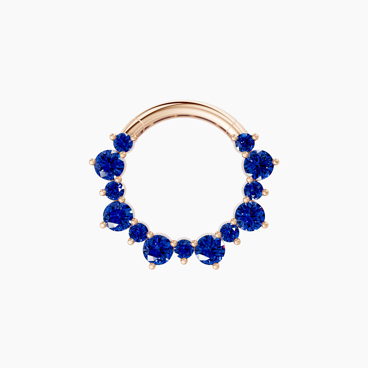 Daphne | 18k Rose Gold 8 mm Sapphire Septum Piercing