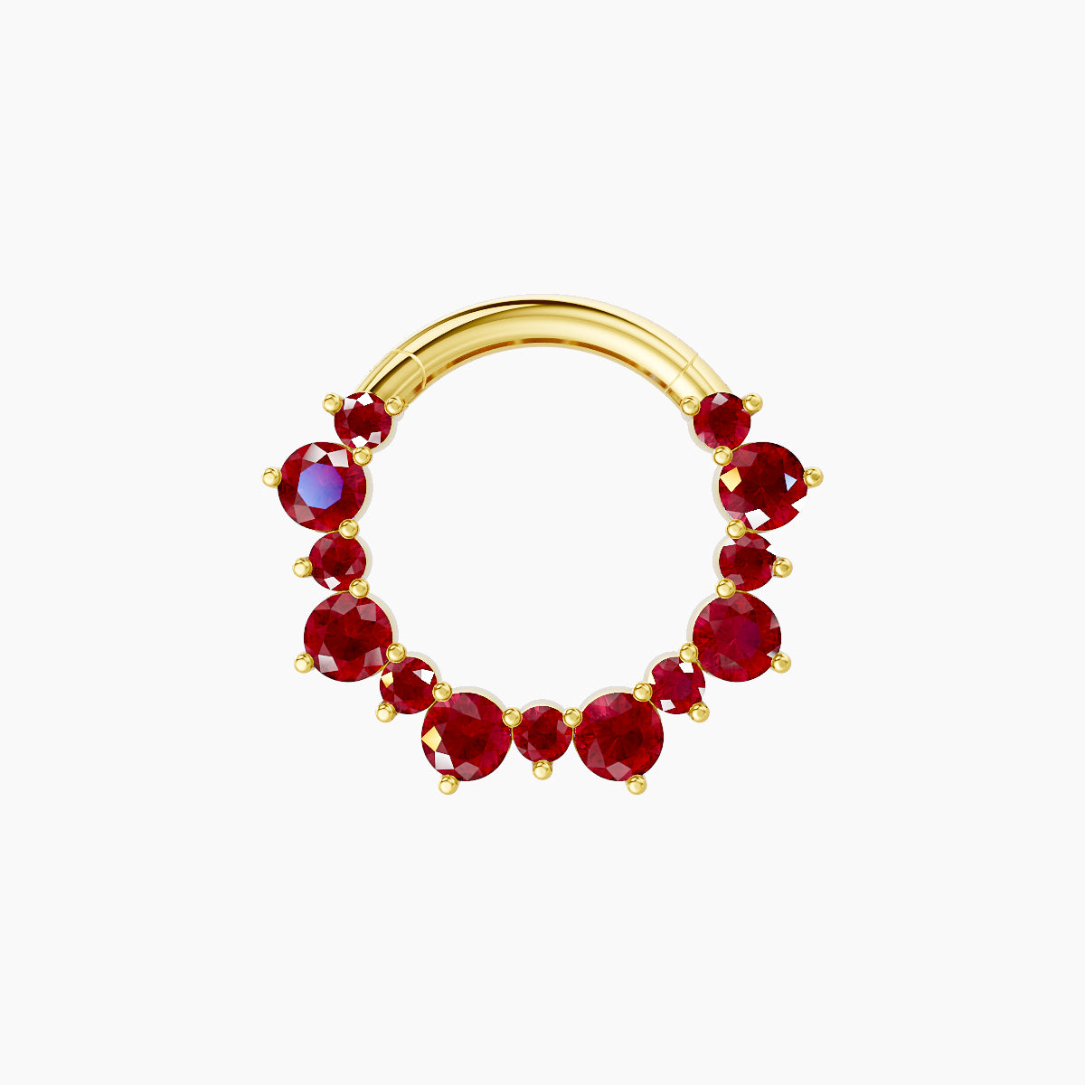 Daphne | 18k Yellow Gold 8 mm Ruby Septum Piercing