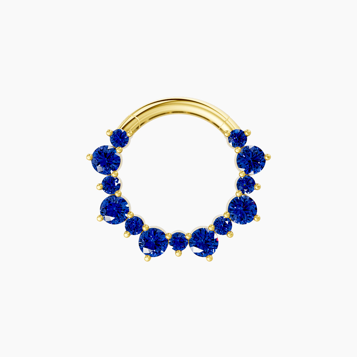 Daphne | 18k Yellow Gold 8 mm Sapphire Septum Piercing