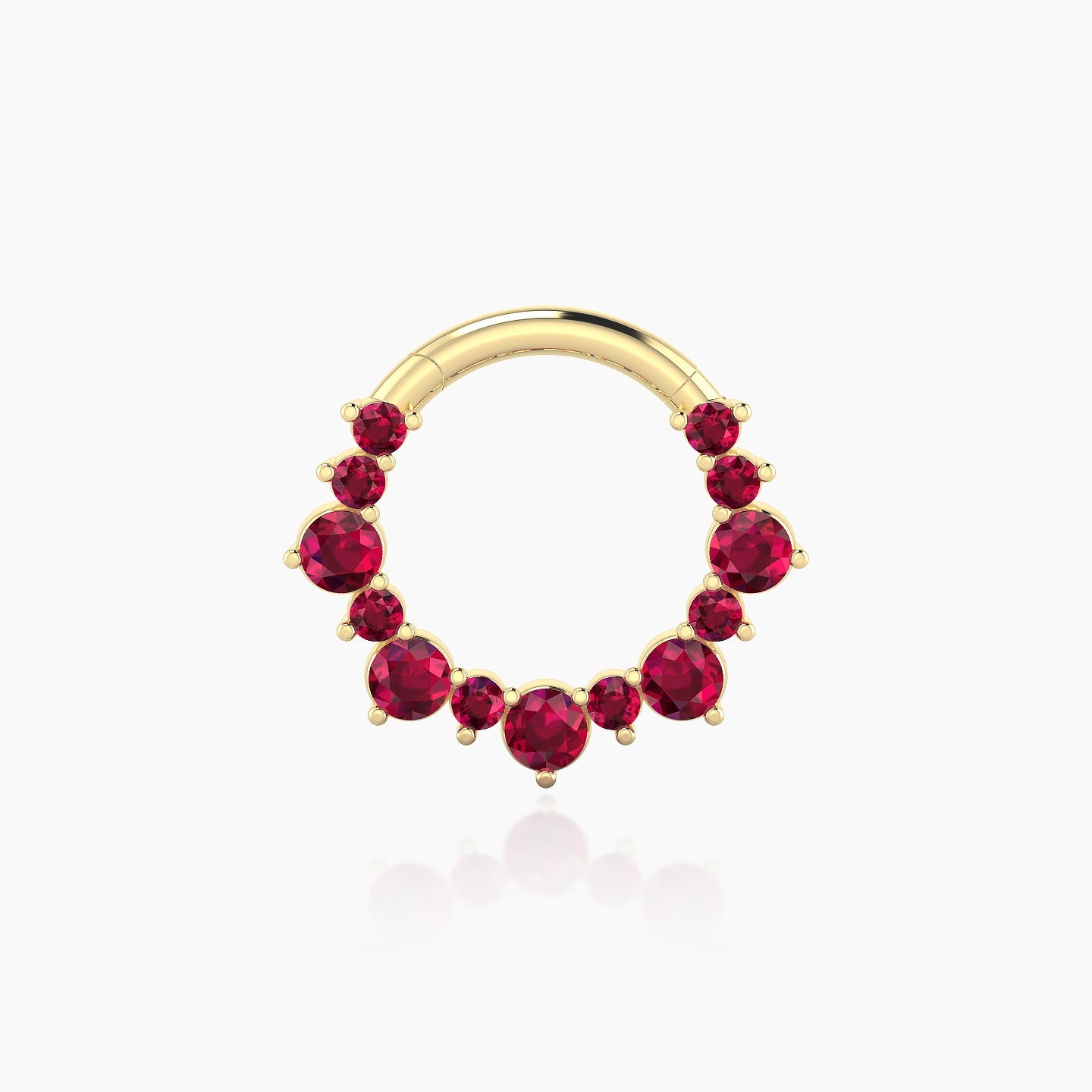 Daphne | 18k Yellow Gold 8 mm Ruby Septum Piercing