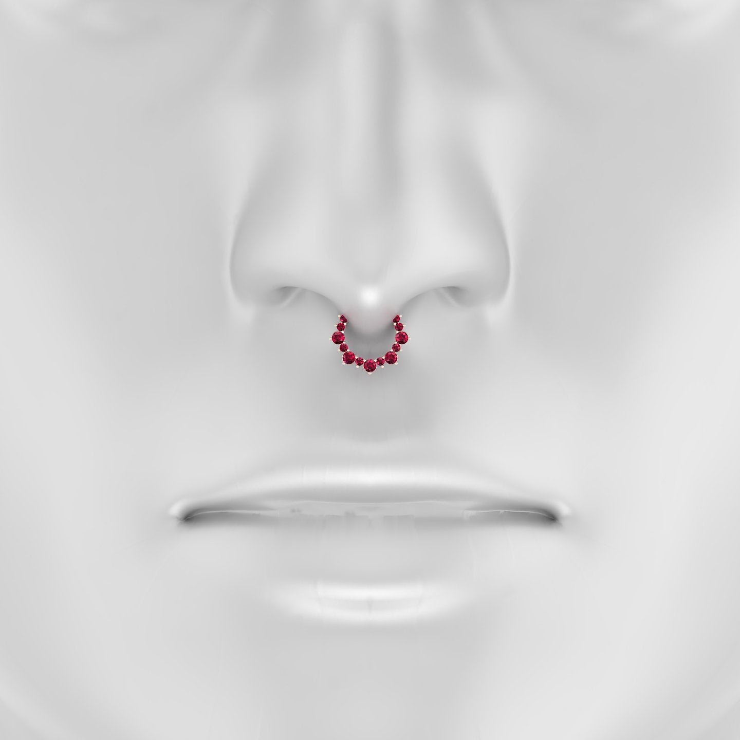 Daphne | 18k Rose Gold 8 mm Ruby Septum Piercing