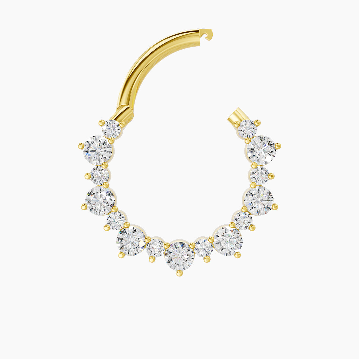 Daphne | 18k Yellow Gold 9.5 mm Diamond Daith Piercing