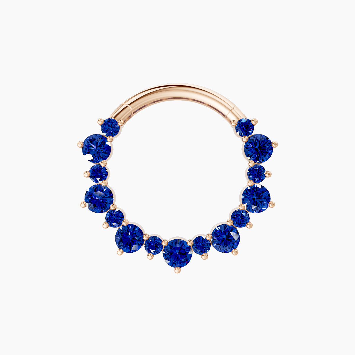 Daphne | 18k Rose Gold 9.5 mm Sapphire Septum Piercing