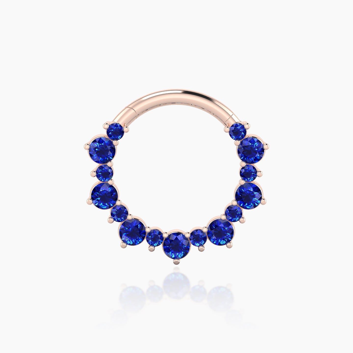 Daphne | 18k Rose Gold 9.5 mm Sapphire Septum Piercing