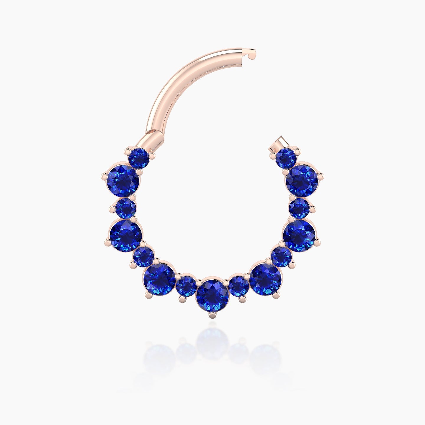 Daphne | 18k Rose Gold 9.5 mm Sapphire Septum Piercing